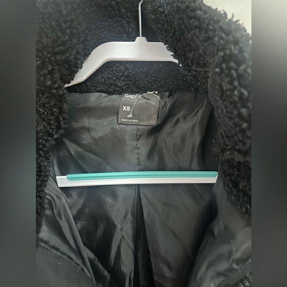 GAP FIT TEDDY JACKET WORN 2X BLACK XS - Picture 4 of 6